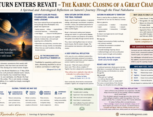 Saturn Enters Revati – The Karmic Closing of a Great Chapter